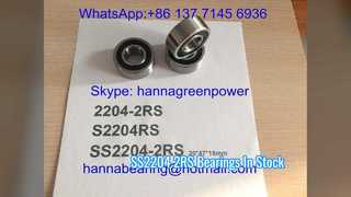 SS2204 2RS الفولاذ المقاوم للصدأ محمل كروي ذاتي المحاذاة