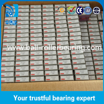 OD 30mm Teel Cage Ball Thrust Bearings 51103 حمولة ثقيلة شهادة ISO9001