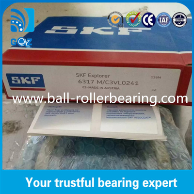العزل الكهربائي للقفص النحاسي حلق الكرة العميق SKF 6317M/C3 VL0241