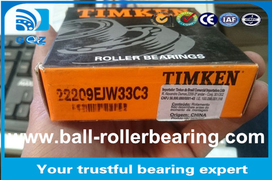 ABEC-3 محامل أدوات كروية 22209 E للفروقات المطاطية 22209 CA/W33 محامل 45X85X23 مم
