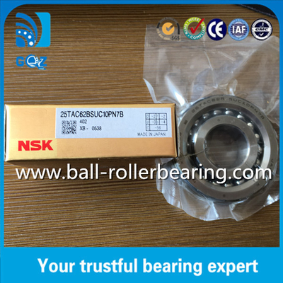 دعم الكرة الفولاذية الدقة فائقة المحامل NSK 25TAC62BSUC10PN7B 25 * 62 * 15mm