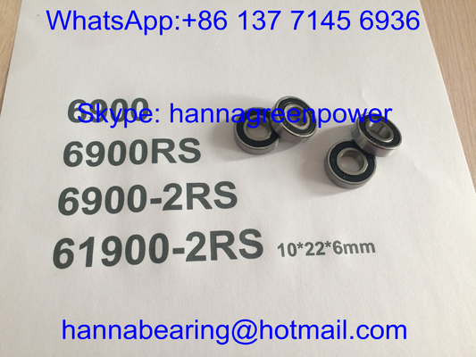 6900RS / 61900-2RS / 6900-2RS حاويات السيارات ، حاويات الصقيع العميق مع أغطية المطاط