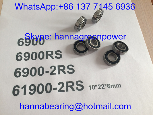 6900RS / 61900-2RS / 6900-2RS حاويات السيارات ، حاويات الصقيع العميق مع أغطية المطاط