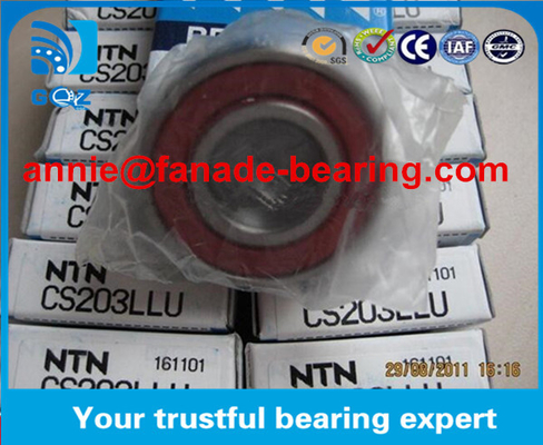 آلة الطباعة جانبان العلامة التجارية NTN محمل صف واحد حلقات عميقة حلقات كرة CS203LLU بحجم 17 * 40 * 12mm