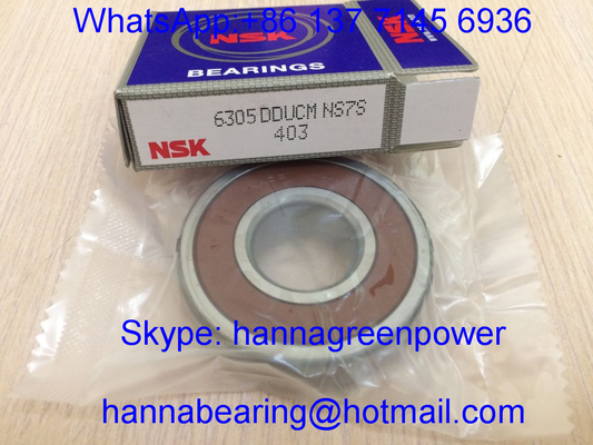 النسخة الأصلية NSK 6305DDUCM / 6305DDUC3 محامل كرة حفرة عميق مع ختم المطاط 25x62x17mm