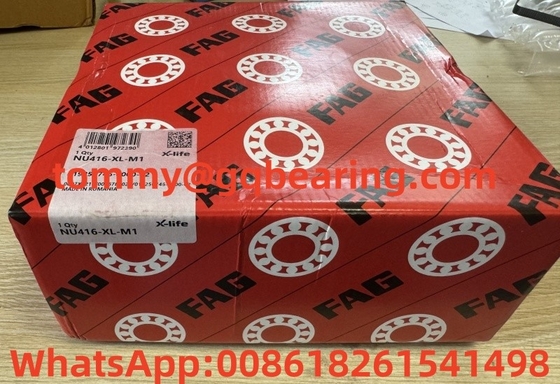 FAG NU416 NU416-XL-M1 قفص نحاسي محامل أسطوانية 80mm حفرة 200mm قطر خارجي