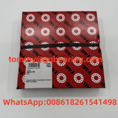 6022 FAG 6022-M-C4 صف واحد قفص النحاس العميق حفرة حلق الكرة