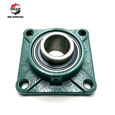 LSF205 2F Square 4-Bolt Flange Bearing Unit, Double Set Screws, Double 2F Flinger-Rubber Anti-Mud Seals