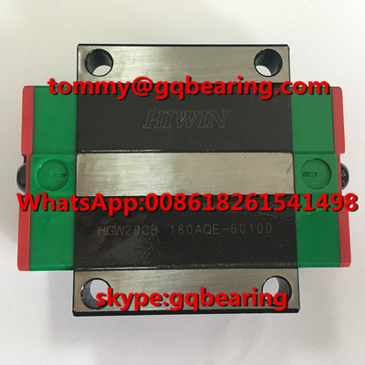 مواد الصلب GCR15 HIWIN HGW20CB نوع اللفافة الموجة الخطية