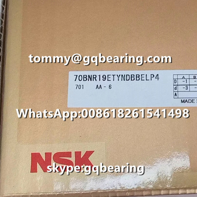 SUJ2 مادة الصلب NSK 70BNR19ETYNDBBELP4 عالية السرعة الدقة الزاوية الاتصال الكرة محمل