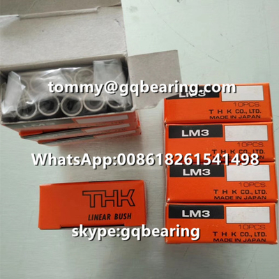 مواد الصلب الكروم اليابان الأصلية THK LM3 محامل كرة خطي غلاف خطي 3x7x10mm