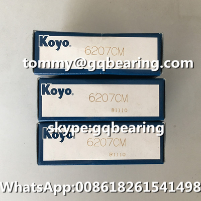 مواد الصلب Gcr15 اليابان الأصلية KOYO 6207 6207CM صف واحد عميق حفرة حلقات الكرة