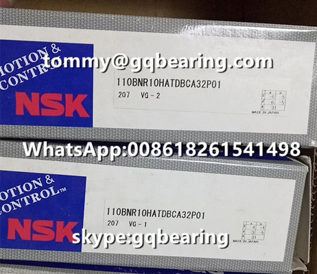 كرات المواد السيراميكية NSK 110BNR10HATDBCA32P01 الدقة الفائقة الدفع الزاوي محمل كرة الاتصال