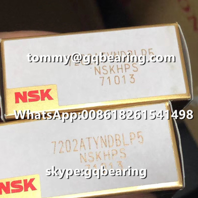 P5 الدقة الضوء محمل مسبق NSK 7202ATYNDBLP5 زاوية الاتصال حزمة الكرة