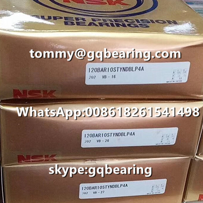كرات المواد الفولاذية NSK 120BAR10STYNDBLP4A عالية السرعة زاوية الاتصال الكرة محمل