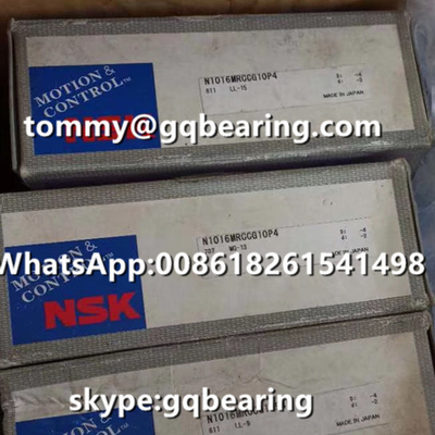P4 الدقة الدوال الموجهة الماكينة الحديد قفص NSK N1016MRCCG10P4 أسطواني حمالة الدوال