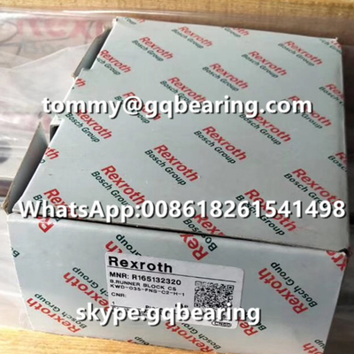 ريكسروث R165132320 مواد الفولاذ نوع اللفاف الطول القياسي الارتفاع القياسي بلوك الركاب