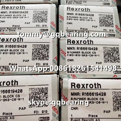 ريكسروث R166619420 مادة الصلب نوع ضيق طول قصير ارتفاع قياسي SKS بلوك الركاب
