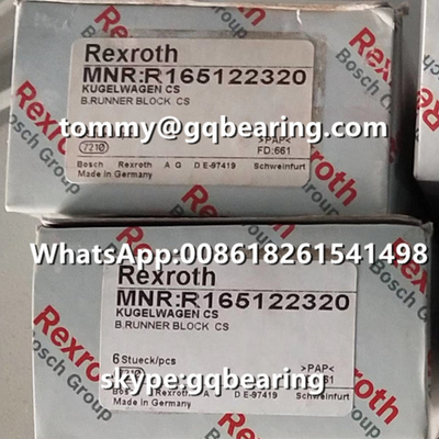 ريكسروث R165122320 مواد الفولاذ نوع اللفاف الطول القياسي الارتفاع القياسي بلوك الركاب