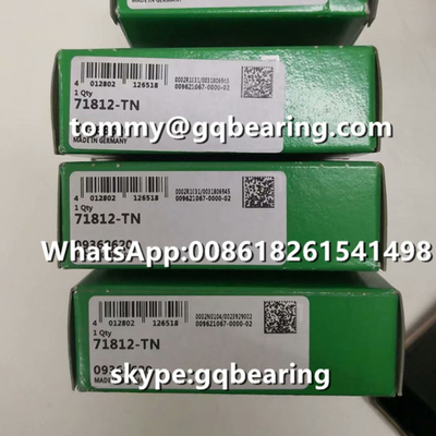 Gcr15 المواد الصلبية CNC تطبيق آلة الفولاذ INA 71812-TN محامل كرة الاتصال الزاوي