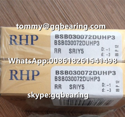كرات المواد السيراميكية RHP BSB030072DUHP3 حزمة الكرة الفولاذية فائقة الدقة حزمة كرة الاتصال الزاوية