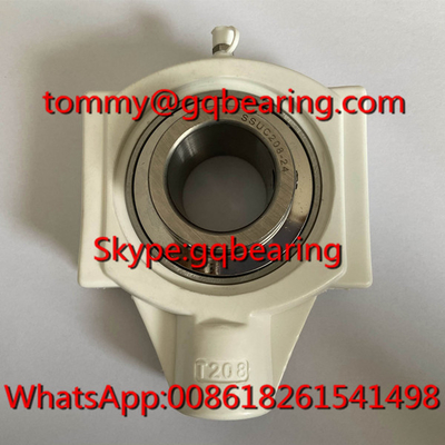 38.1mm حفر UCT208-24 مادة POM وحدات السكن البلاستيكية UCT208-24 الفولاذ المقاوم للصدأ وسادة كتلة حلقات الكرة