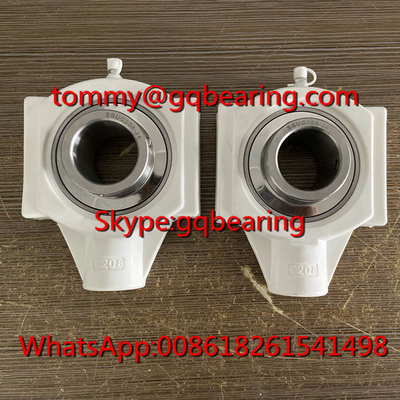 38.1mm حفر UCT208-24 مادة POM وحدات السكن البلاستيكية UCT208-24 الفولاذ المقاوم للصدأ وسادة كتلة حلقات الكرة