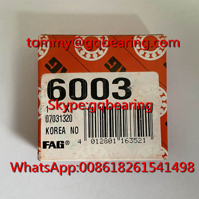 Gcr15 الفولاذ مصنوعة من كوريا مصنوعة من نوع مفتوح FAG 6003