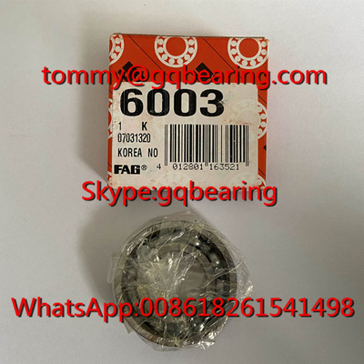 Gcr15 الفولاذ مصنوعة من كوريا مصنوعة من نوع مفتوح FAG 6003