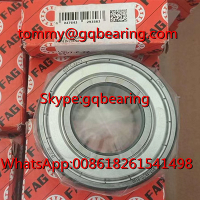 Gcr15 المواد الصلبية المعدن المحمي حفرة عميقة محامل السيارات FAG 6207-C-2Z-C3 محامل