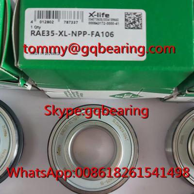 مواد الصلب Gcr15 INA RAE35-XL-NPP-FA106 محمل كرة إدراج شعاعي مع طوق قفل غريب