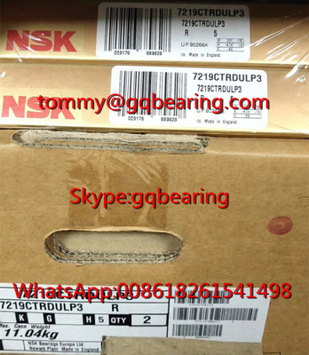 P3 NSK 7221CTRDULP3 الدقة الفائقة طابور واحد كرة اتصال زاوية 105 * 190 * 36mm