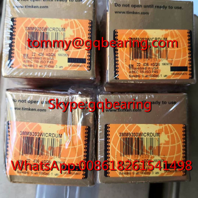 المادة الصلبة Gcr15 TIMKEN 3MM9303WICRDUM الغزل الزاوية الاتصال حزمة الكرة